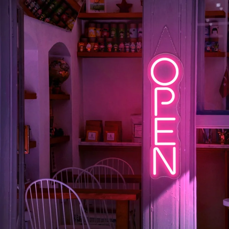 Open Neon Sign LED Night Light USB Powered Business Signboard for Salon Store Shop Coffee Bar Store Wall Decor Neon LED Signs