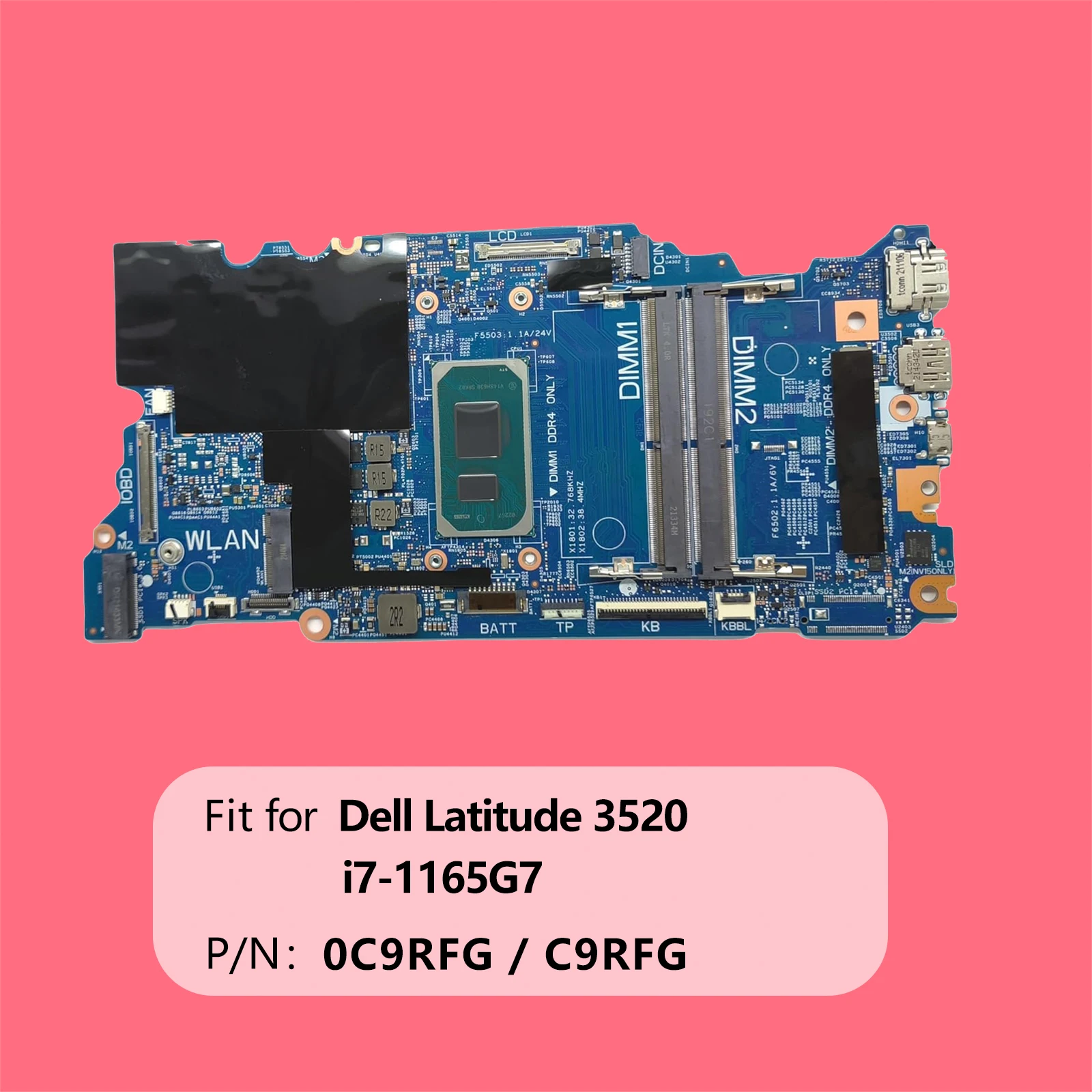 Laptop Motherboard 213047-1 Cybory-L15 TGL New for Dell Latitude 3520 System Board i7-1165G7 Processor 0C9RFG C9RFG