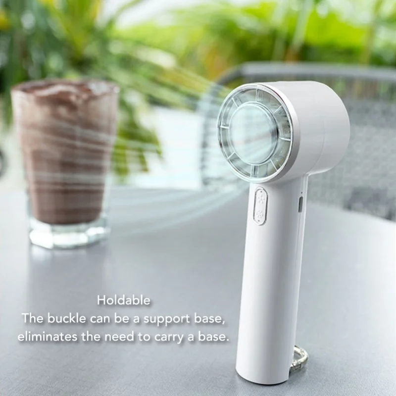 

5 Speed USB Rechargeable Mini Hand Fan 2000mAh Battery Portable Personal Cooler For Outdoor Travel