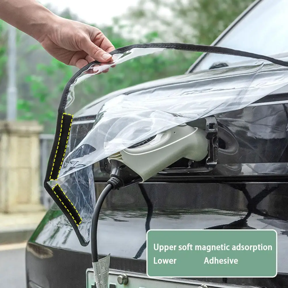 Cubierta de lluvia para cargador de vehículo EV, protector solar para coche, adaptador de interfaz de puerto de carga, enchufe, cubierta