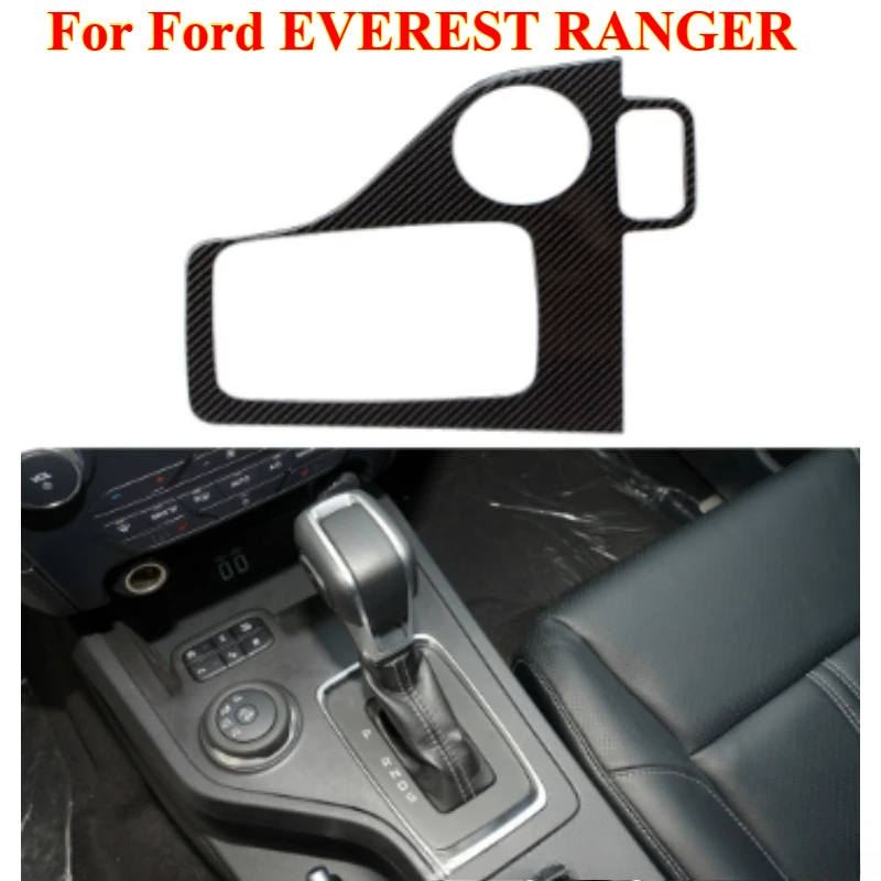 

Carbon Fiber Color Stainless Auto Inner Gear Shift Panel Cover Fit for Ford EVEREST RANGER Accessories Left Hand Side