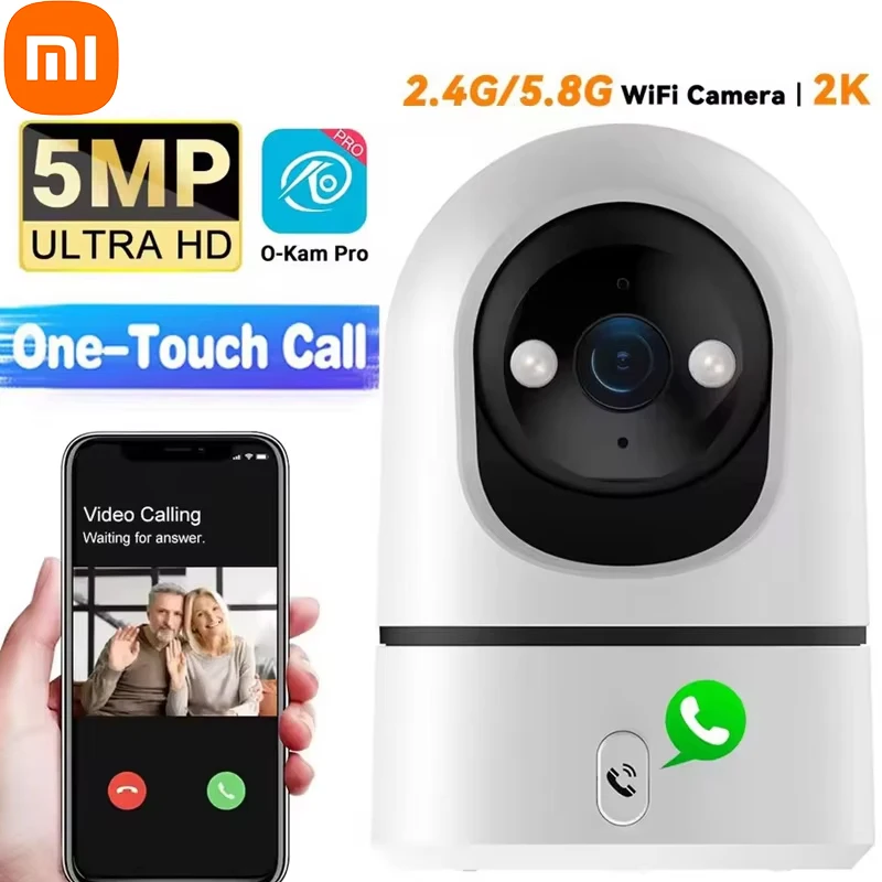 Cámara de Vigilancia para Bebés Xiaomi Inalámbrica con Llamada de un Toque, Cámara PTZ para el Hogar, Monitoreo Remoto Inteligente, Visión Nocturna, Cámara de Seguridad