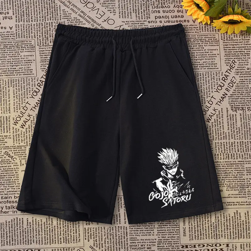 

Шорты Jujutsu Kaisen Gojo Satoru Graphic из 100% хлопка, унисекс, новинка лета 2026 года, дышащие и удобные, для уличной моды