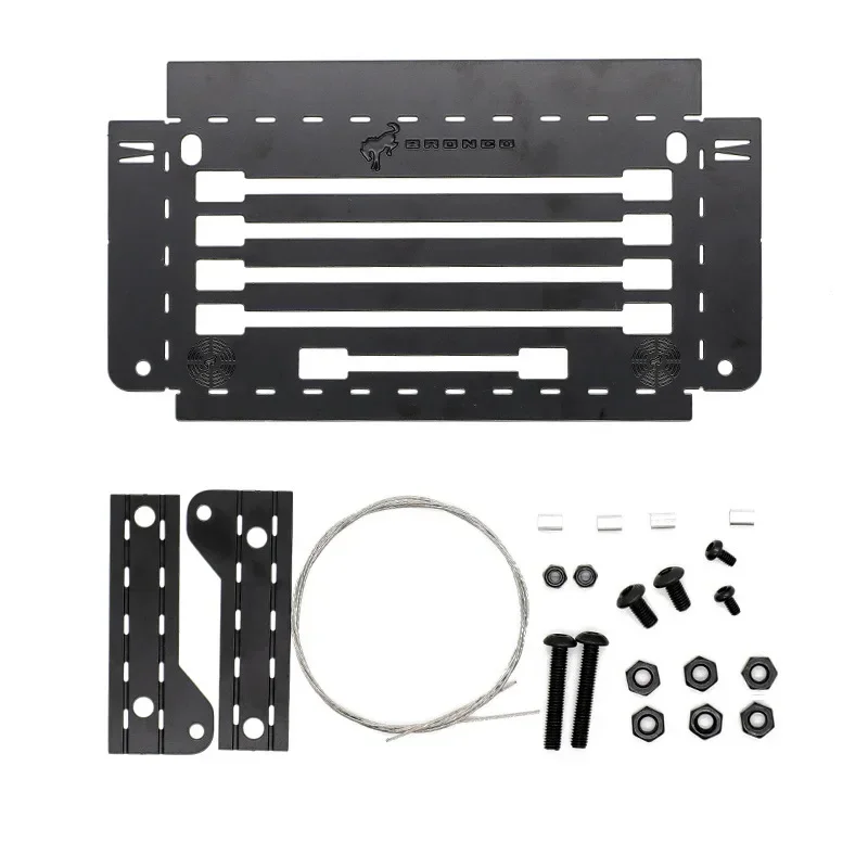 Tool Box plate, protective net, radiator box, front rear bumper, anti-skid plate, door handles, for TRX-4 TRX4 T4 2021 Bronco 1/