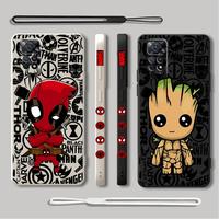 Marvel Deadpool Groot Phone Case for Redmi 9 8 10 9A 9i 10C 12 K40 Pro K60 Ultra A1 A2 9T 9C TPU Soft Cover