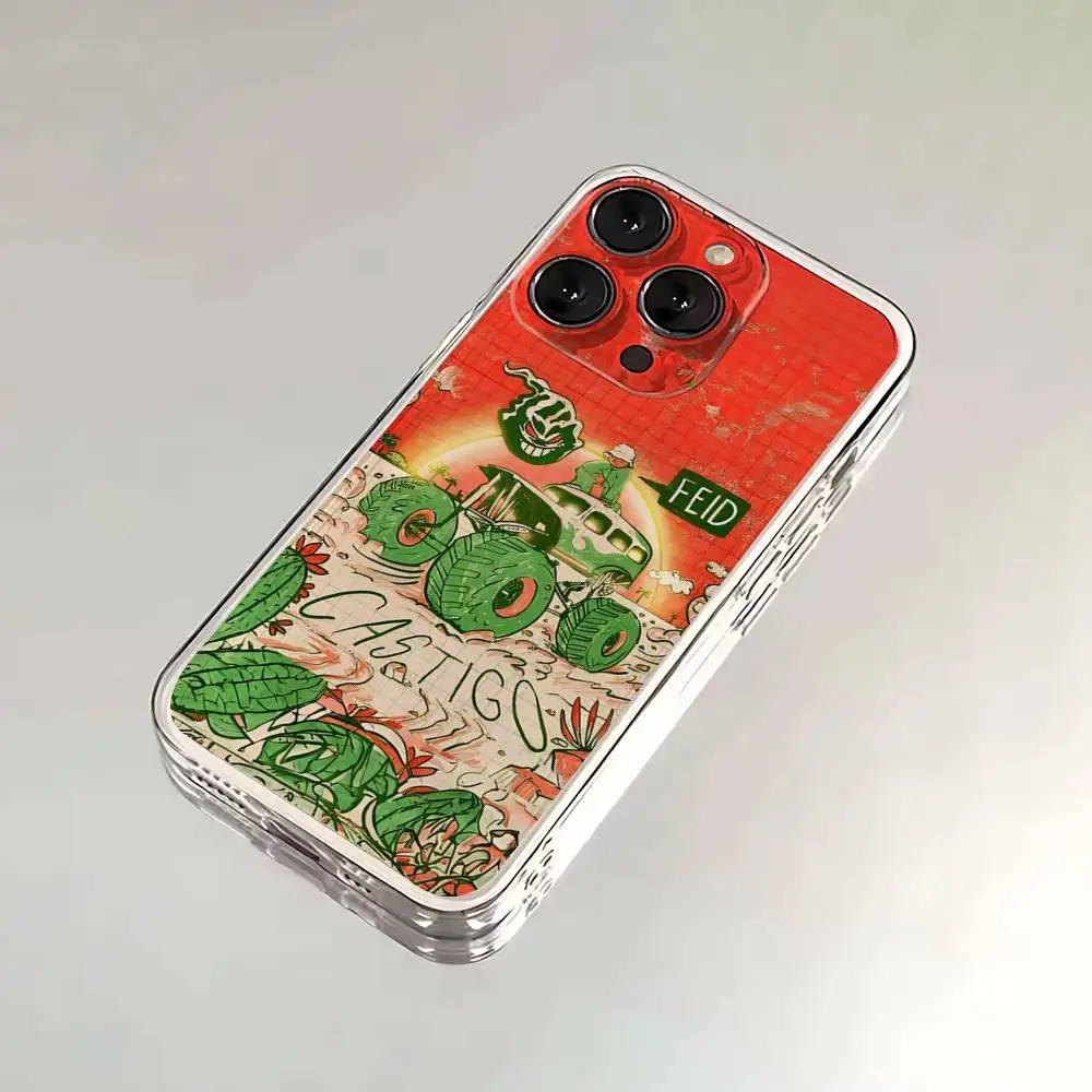 Custodia per telefono Feid Ferxxo SIXDO MOR per iPhone 16,15,14,13,12,11,17 Pro,Max,Plus,X,XS,XR,SE,Mini Cover morbida trasparente