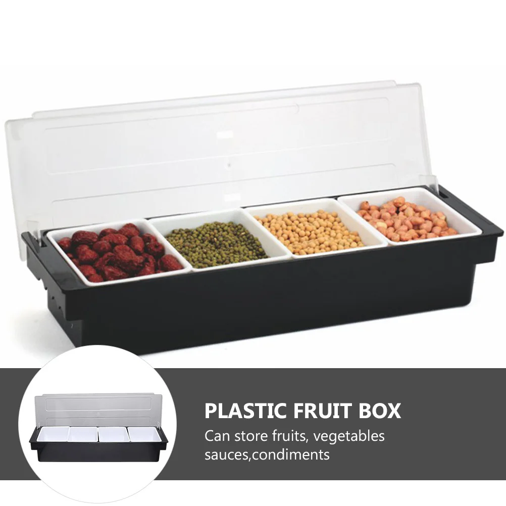 

1Set Multi-Grid Fruit Storage Box Premium Plastic Compartment Container Refrigeration Preservation Fresh Keeping Box