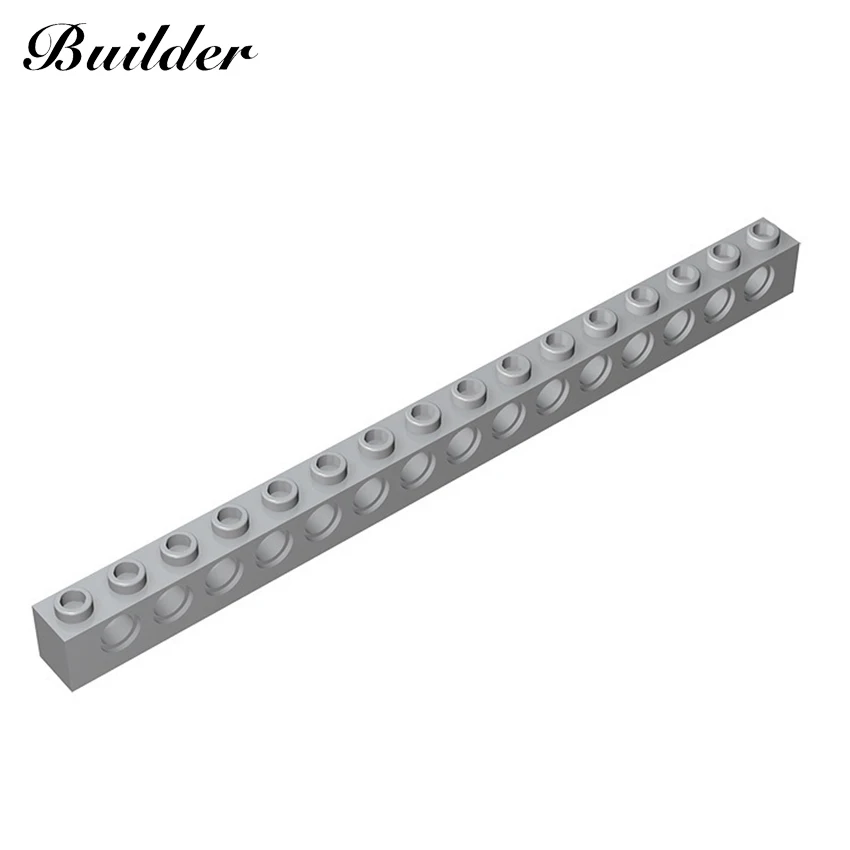 Little Builder 3703 Baustein DIY Baut Partikel MOC Technologie 1x16 Perforierter Ziegel 15 Löcher 4 Stück Spielzeug für Kinder – Detail 9