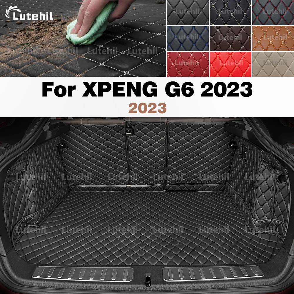 

Для XPENG G6 2023, автомобильный коврик для багажника с полным покрытием, автомобильный защитный коврик, грузовой вкладыш, аксессуары для интерьера