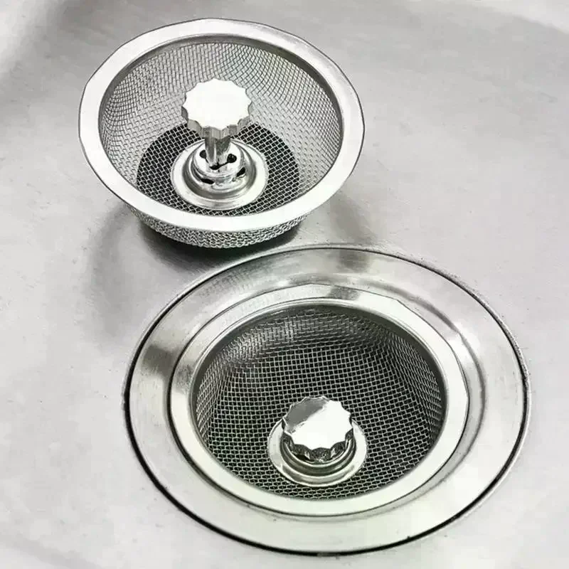 Kitchen Sink Stainless Steel Filter Sewer Mesh Strainers Disposable Sink Filter Mesh Bags Bathroom Floor Drain Hair Waste Filter