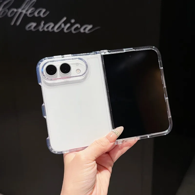 Ultradünne Transparente Anti-Sturz-Handyhülle für iPhone Ultra 18 Fold Breiter Vollschutz Flexibler Fingerabdruckschutz