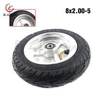8x2.00-5 Wheel Tubeless Vacuum Tire with Aluminum Alloy Rims for Electric Scooter Kugoo S3 S2 S1 C3 Pocket Bike Wheelchair