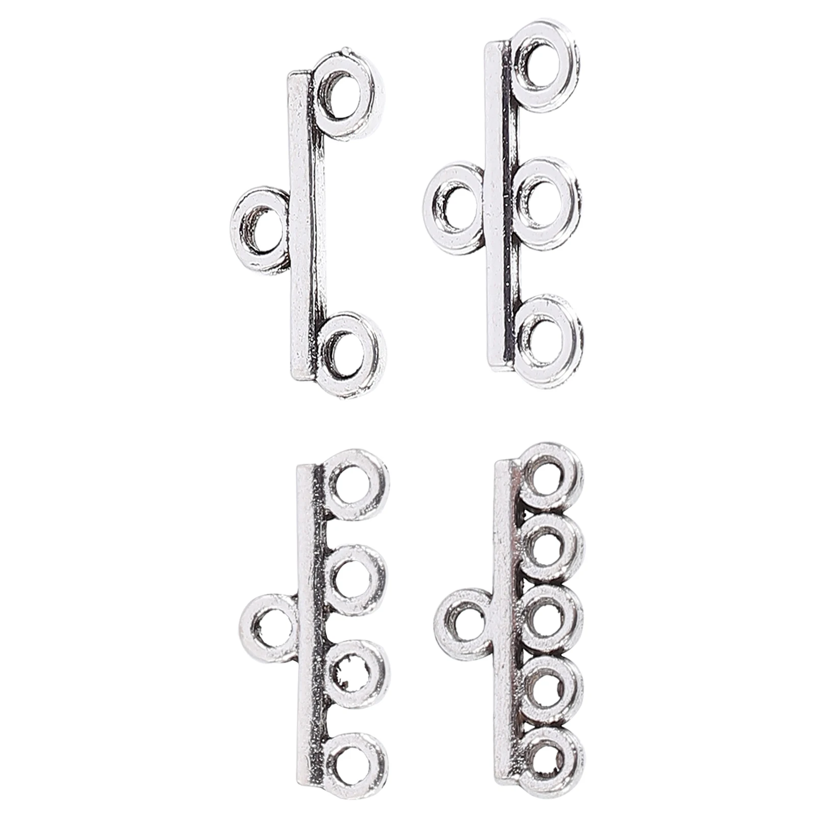

40 Pcs Breasted DIY Jewelry Button Jewellery Necklace Connector Multi Strands Alloy Bracelet Clasps