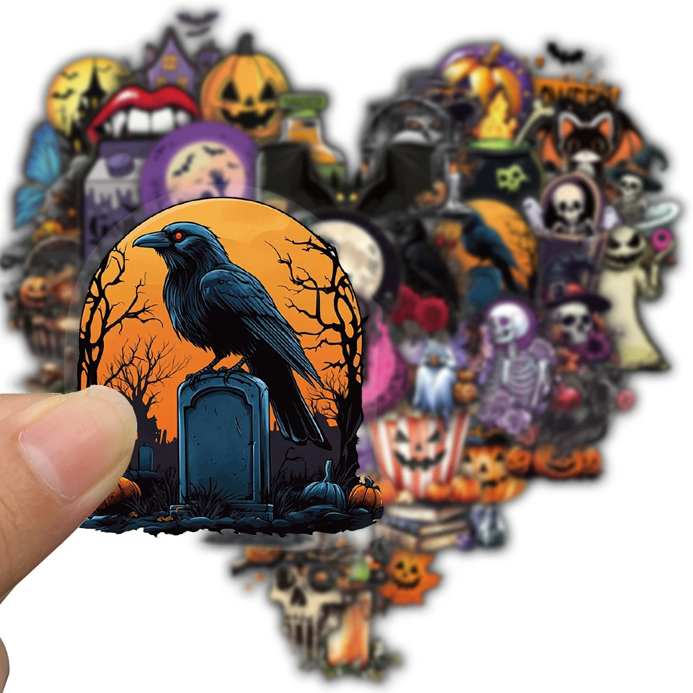 50 قطعة ملصق الهالوين السعيد الحنين سكيت الكتابة على الجدران غرفة DIY بها بنفسك الهاتف المحمول الأمتعة القهوة مقاوم للماء Harajuku ملصق #2