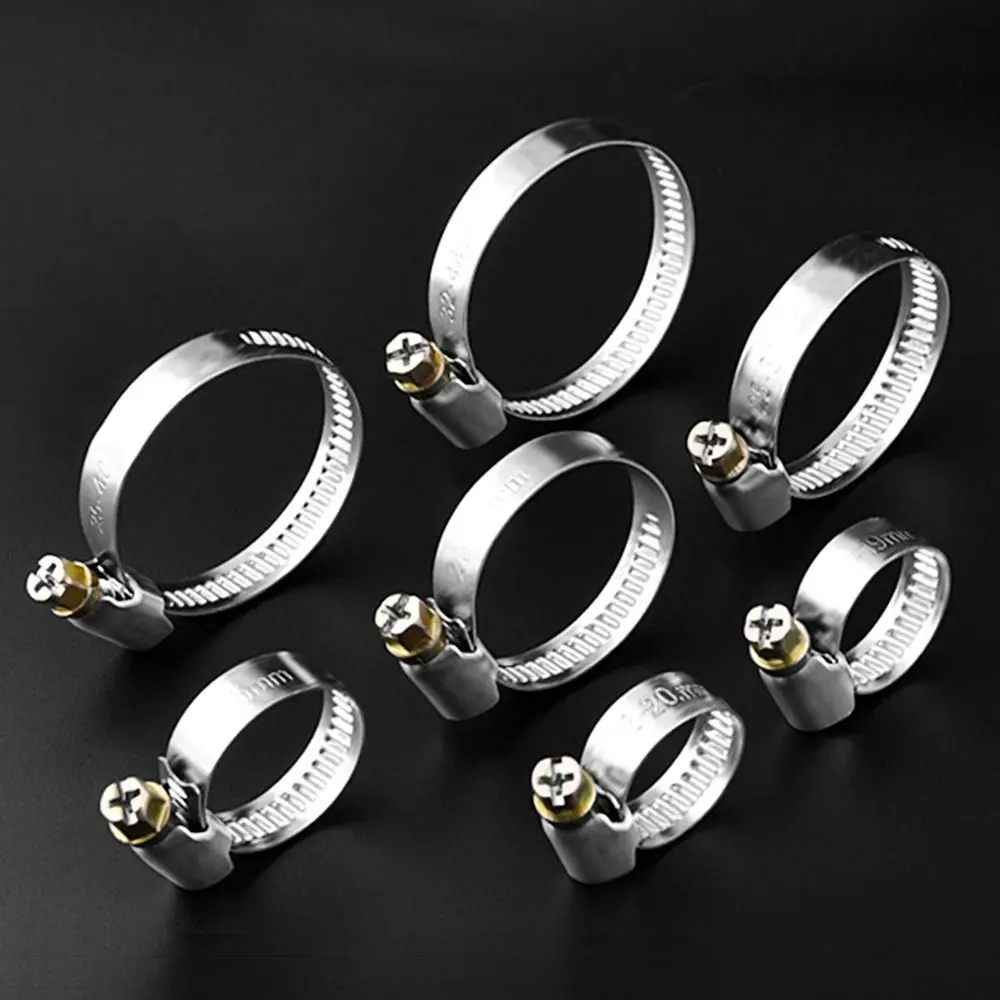 Hose Fuel Hose Clip Stainless Steel Hose Clamps Anti-oxidation Durable Throat Hoop Tube Clamp Car Fuel Hose