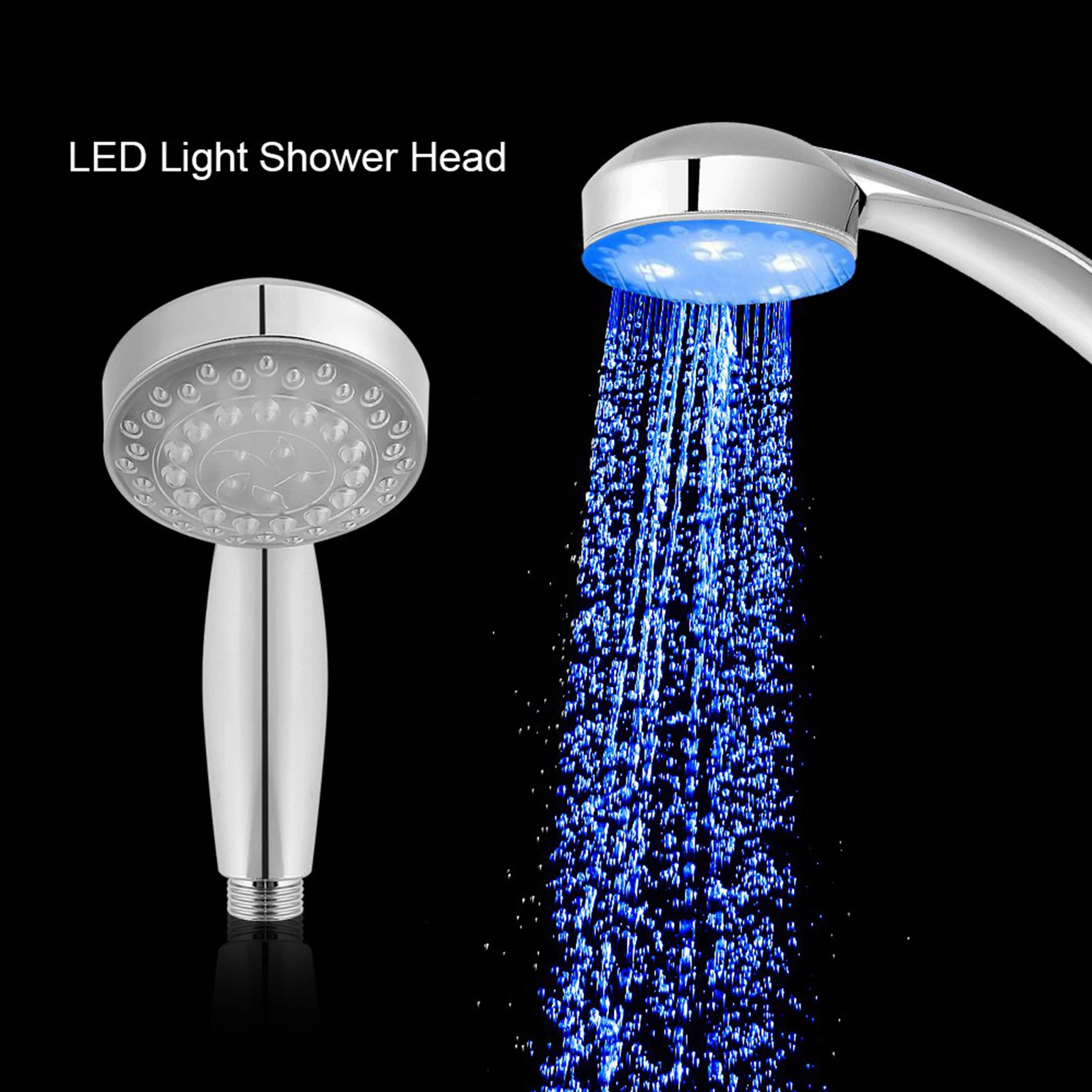 LED Light Shower Head  Light Shower Head LED Shower Head 3 Color Changing Water  Light Temperature Sensor Bathroom