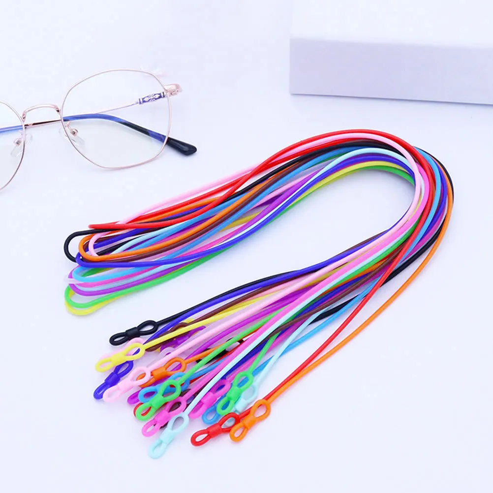 

6Pcs Glasses Straps Elastic Silicone Wear-Resistant Neck Hanging Sports Eyeglass Lanyards Durable Glasses Holder