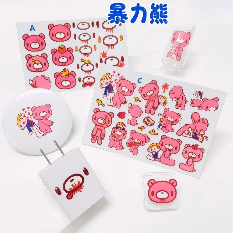 New Gloomy Bear Transfer Paste High Color Value Cartoon Cute Model Phone Case DIY Waterproof Scratch Resistant Decorative Paste view 6