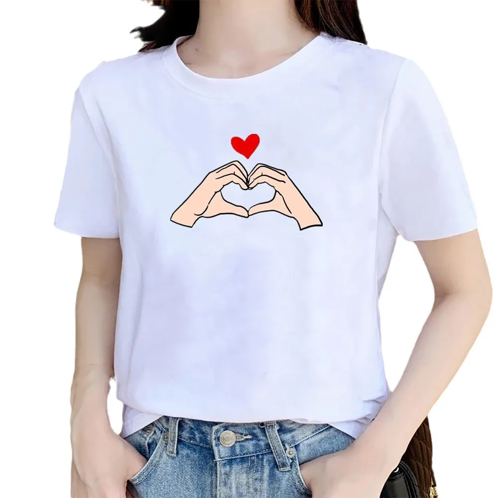 Summer Loose Casual Women's Graphic T-Shirt Oversized Base Layer Top for Students Fashion Short Sleeve Ladies' Tee