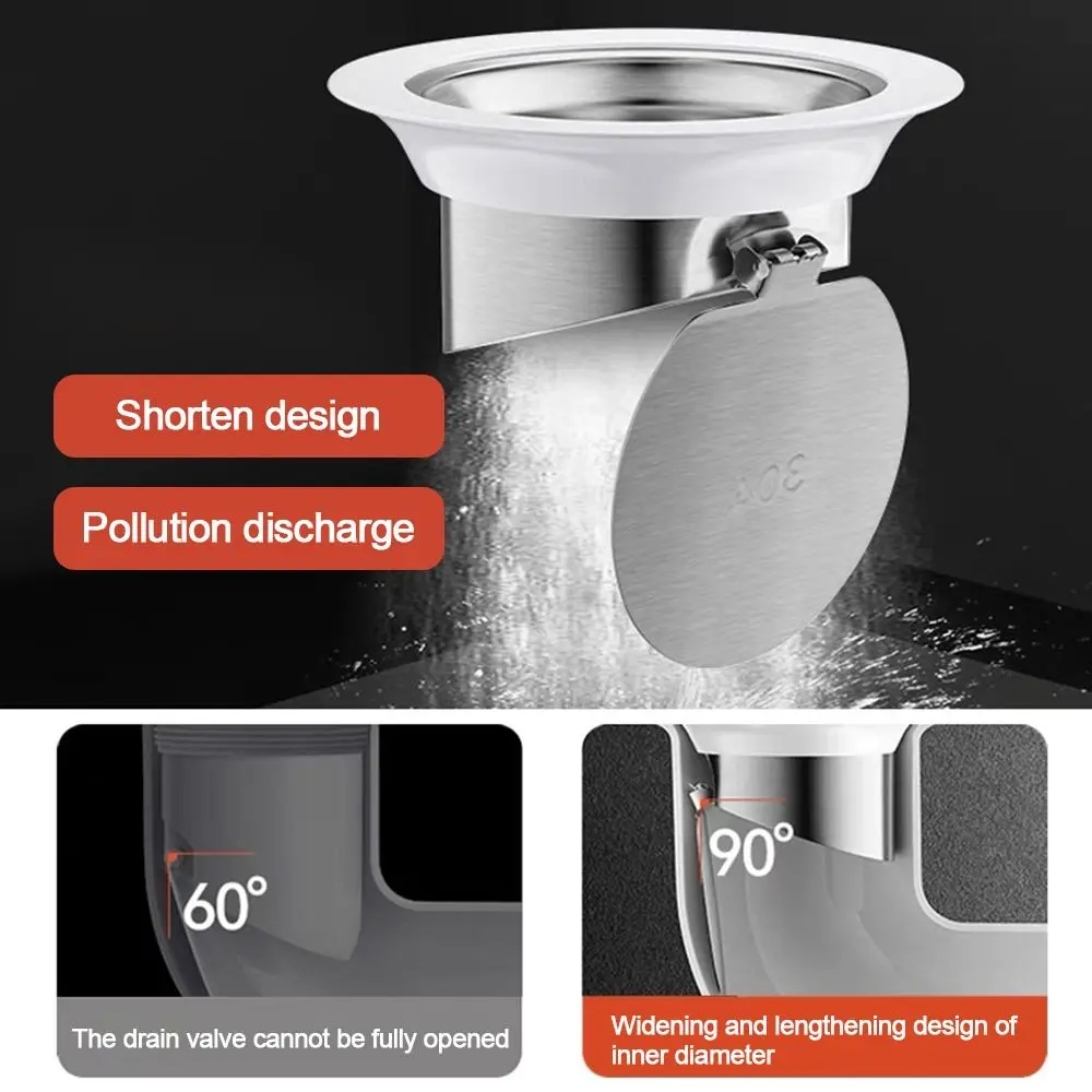 

Prevent Backflow Toilet Odor Stopper Stainless steel Deodorant Sewer Anti-smell Plug Squatting Pan Floor Drain Bathroom Fitting