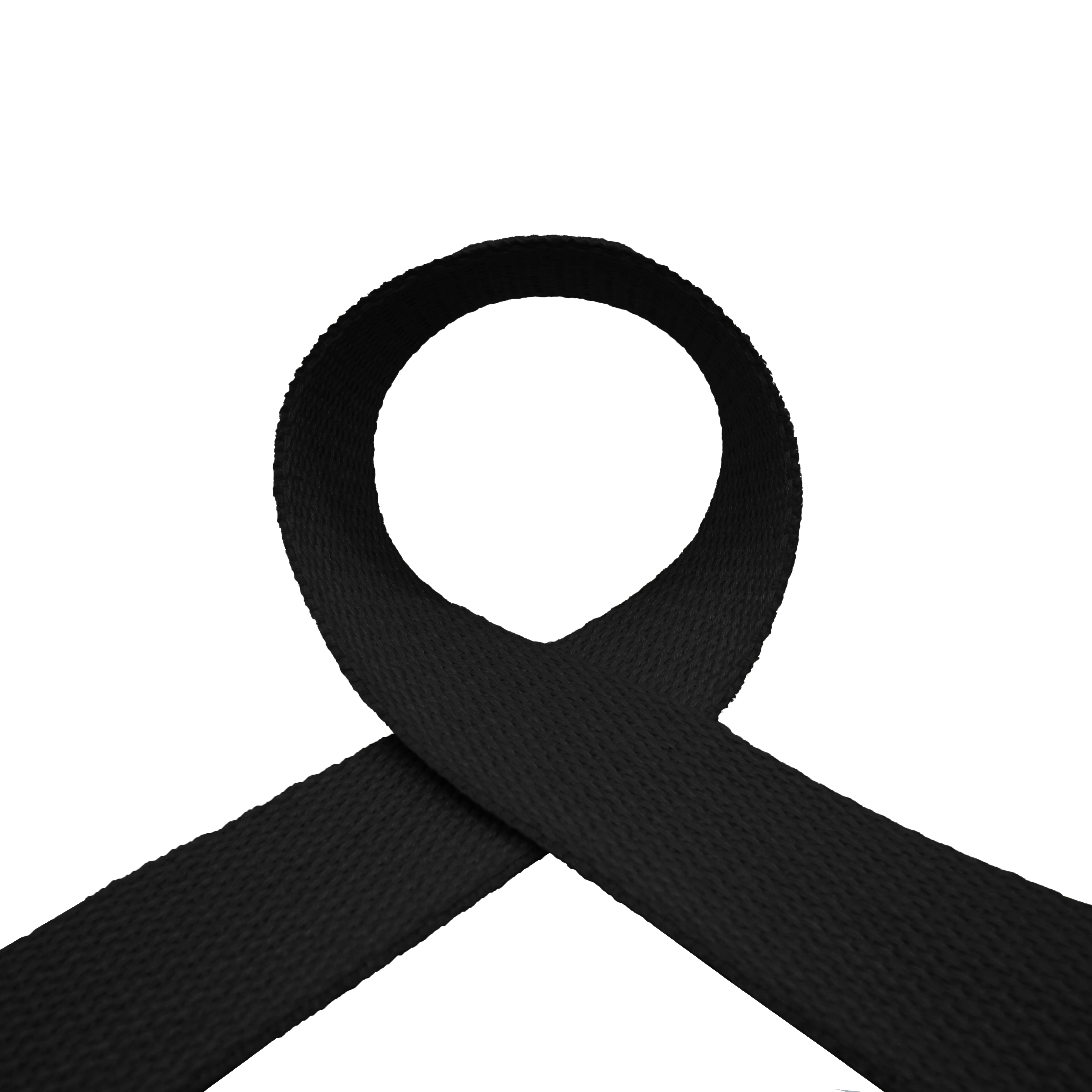 Polyester cotton black woven tape with 5 m in length and 5 widths to choose from, suitable for handmade and DIY projects