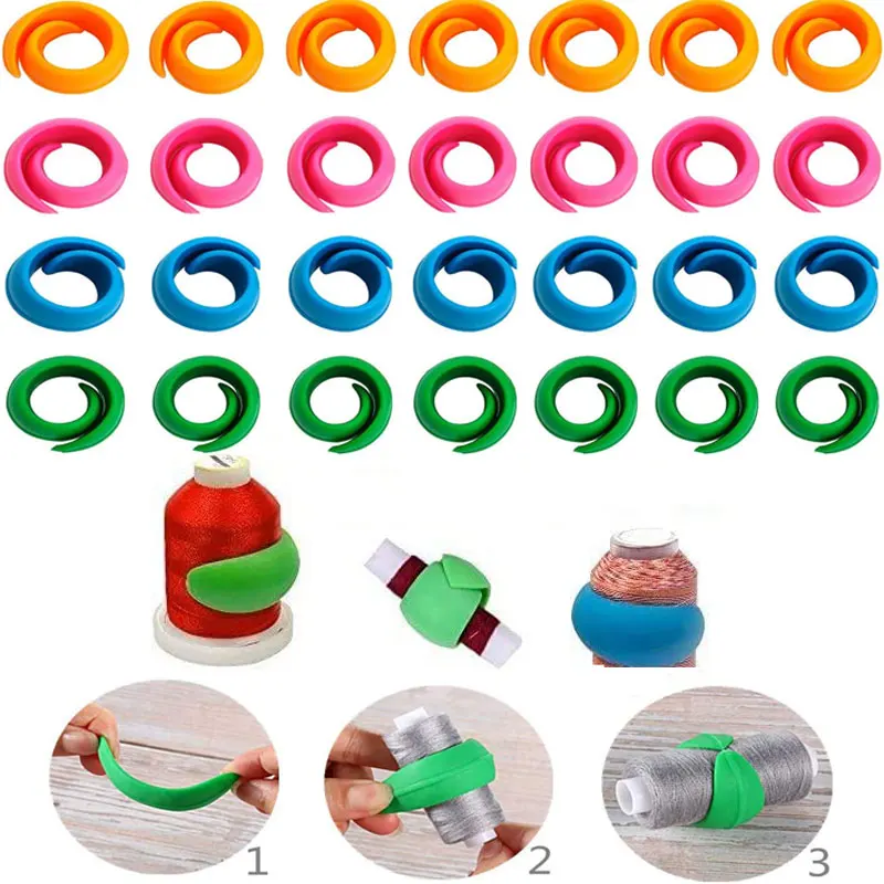 

10/20Pcs Thread Spool Savers Spool Huggers Prevent Thread Tails from Unwinding No Loose Ends for Sewing Embroidery Accessories