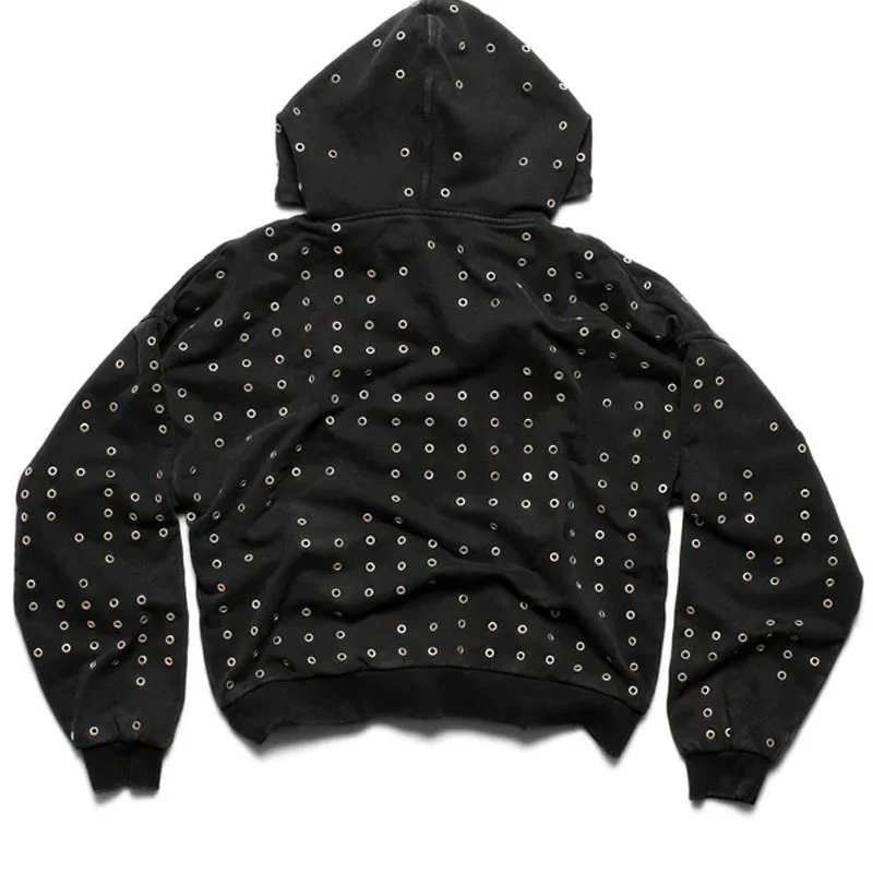 2025 جديد المسامير لكمة الرجال والنساء زوجين سترة الشارع الشرير الظلام نمط الخريف والشتاء الدافئة هوديي النساء Y2K نمط