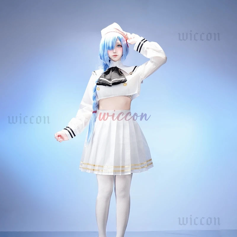 Игра Azur Lane HMS Janus Косплей Сексуальная JK Школьная форма Fitting Love Косплей Костюм Сексуальная летняя юбка Аниме Игра Униформа моряка