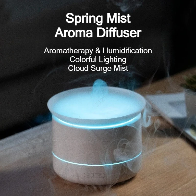 

200ml Mist Aromatherapy Machine Desktop Colorful Gradient Nightlight USB Essential Oil Humidification Aromatherapy Machine