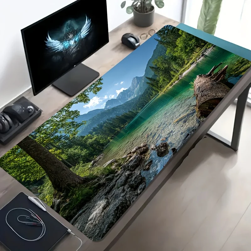 

Premium Extended Mouse Pad Comfort Desk Mat Smooth Cloth Surface Anti Slip Rubber Base for Computer PC Laptop Keyboard Work Work