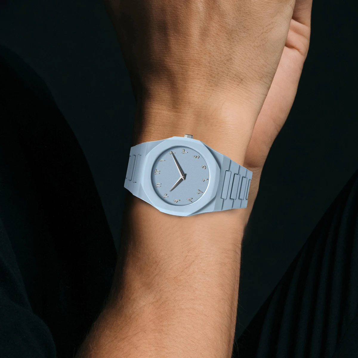 새로운 트렌드 클래식 창의적인 플라스틱 블루 쿼츠 시계 3ATM 방수 남성 비즈니스 시계