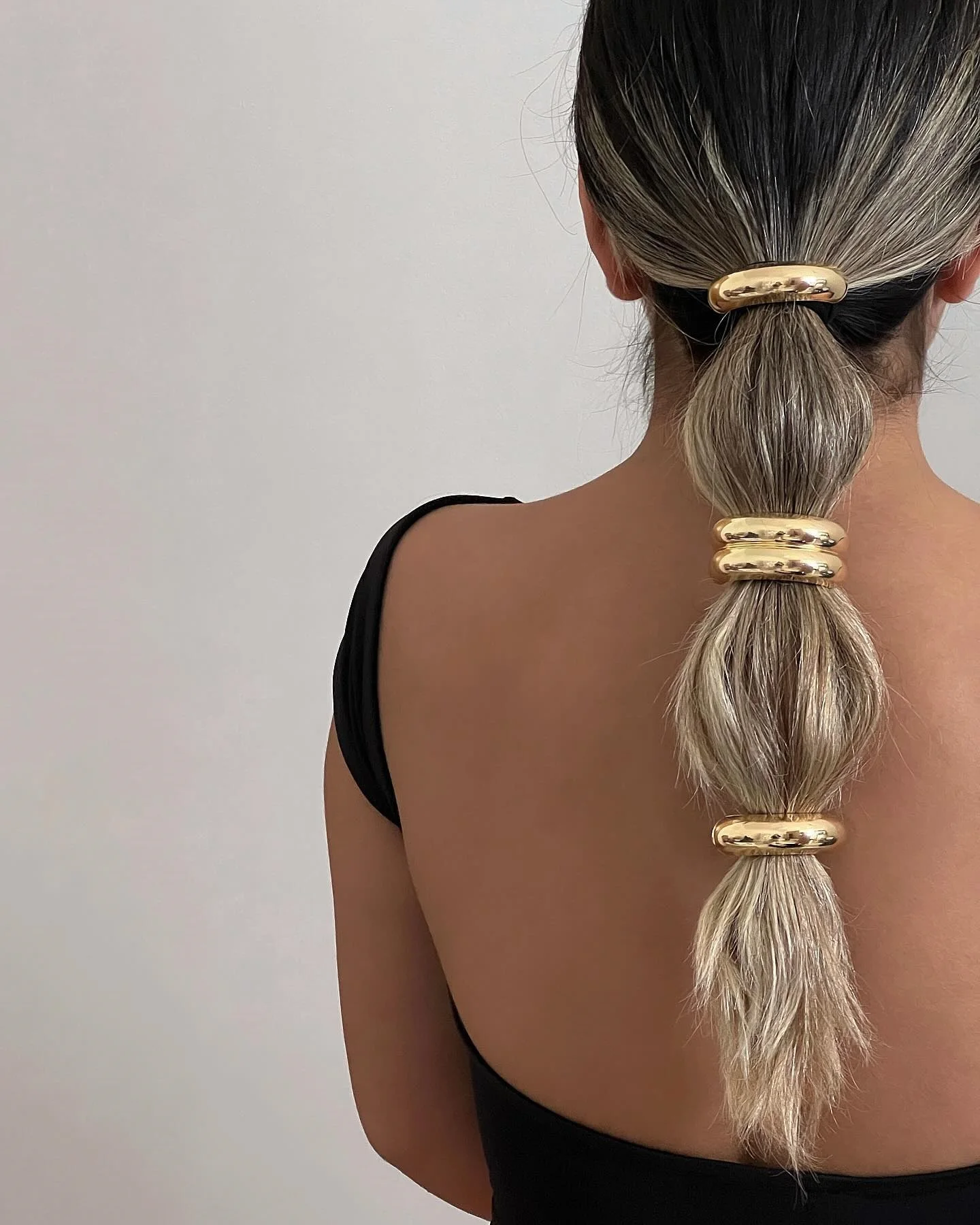 New Metal Irregular Golden Color Hair Bands Elastic Hair Scrunchies Hair Rope Headbands Women Girls Hair Accessories Gifts 2025