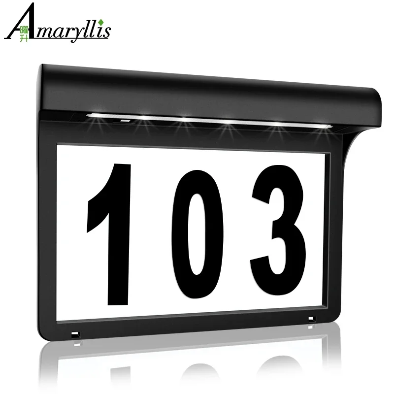 

House Numbers Solar Powered Light Address Sign LED Solar Lamp Outdoor Waterproof Plaque Lighting for Home Yard Street