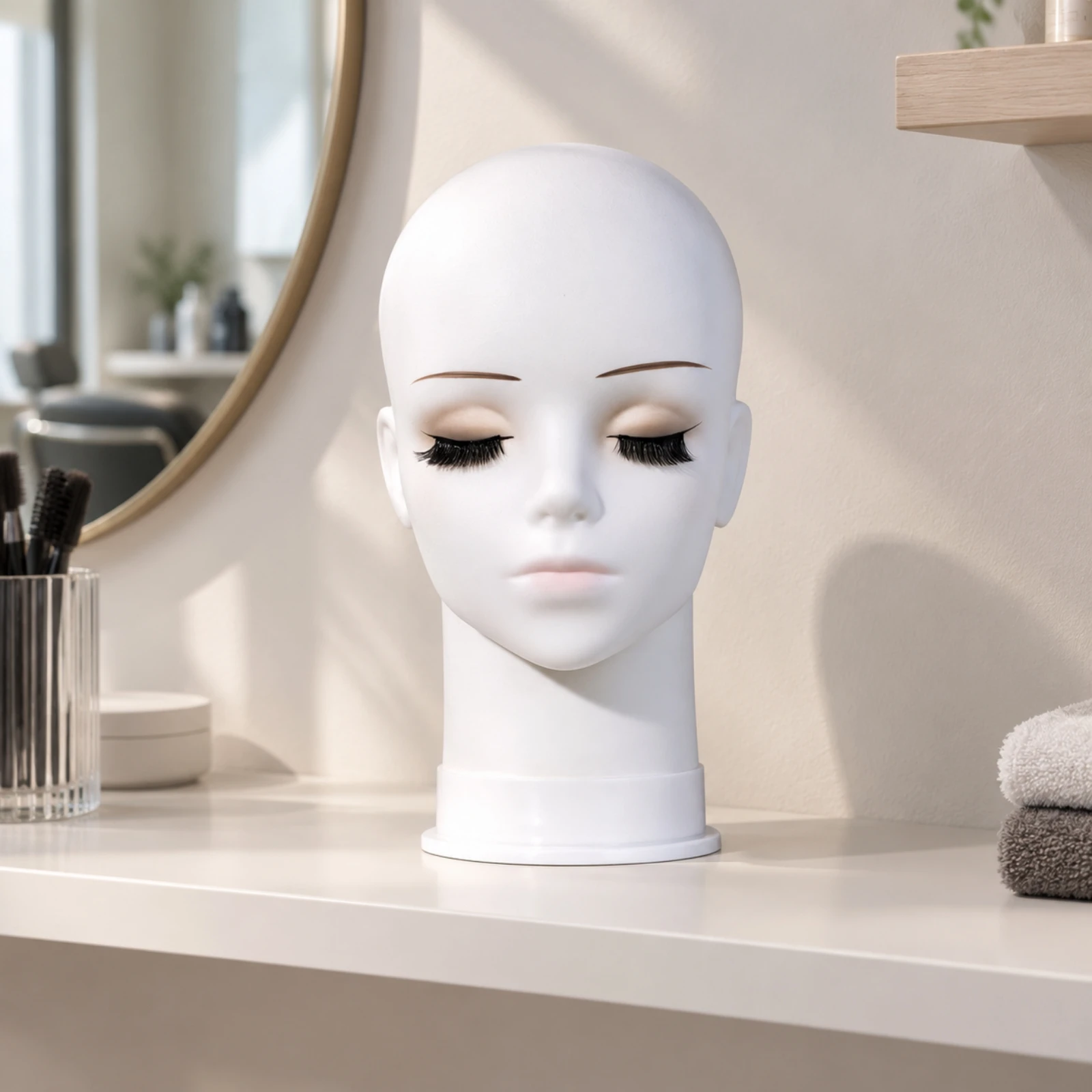 Anime-Style Mannequin Head Stable PVC Mannequin Head Lightweight Non for Cosplayers, Shop Displays, Dressing Rooms
