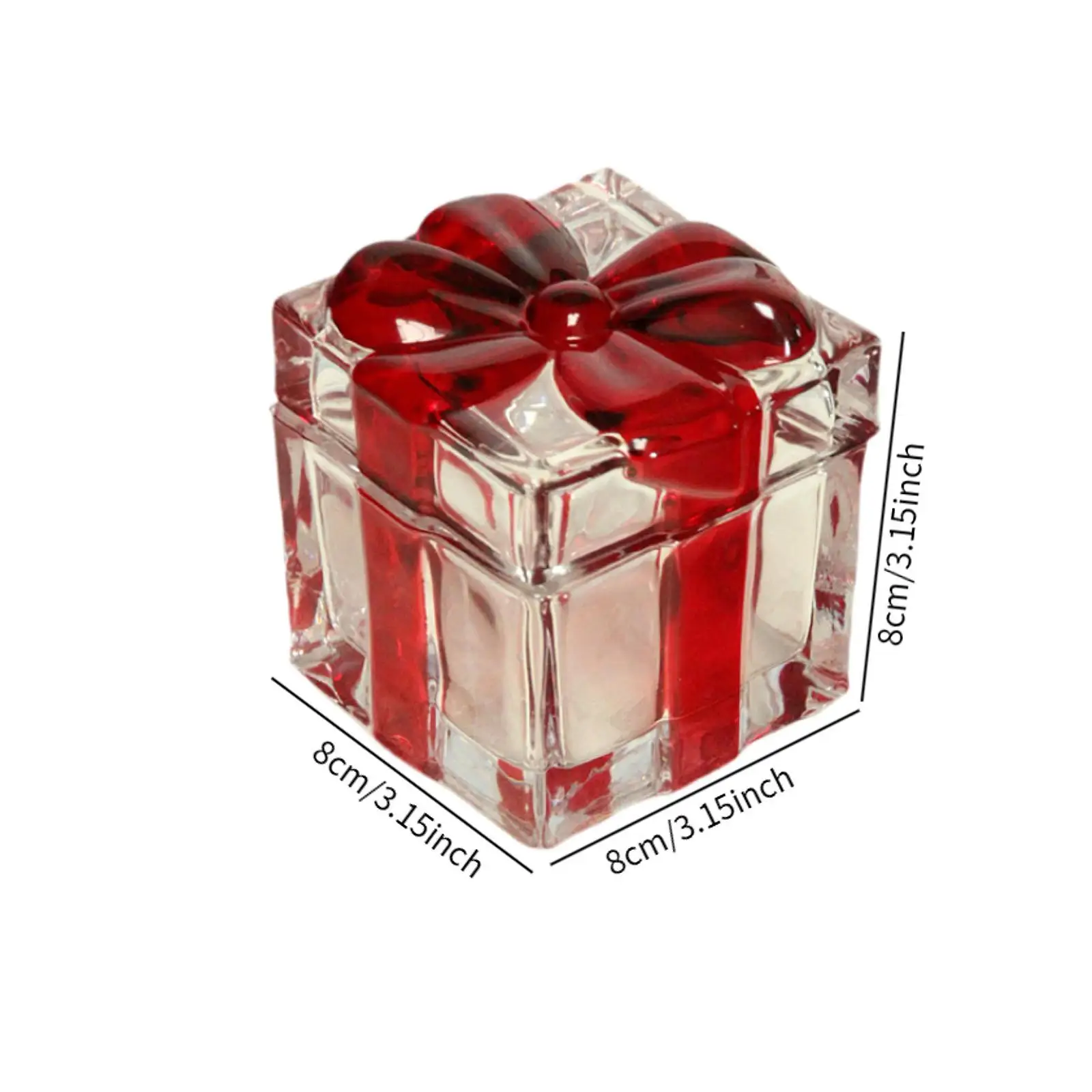Decorative Glass Candy Jar with Gift Box Design Versatile Storage Container for Hotel Cafe Bar