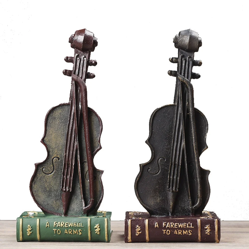 

resin violin model decoration soft decoration window photography props club Wine Cabinet TV Retro Creative Model Ornaments