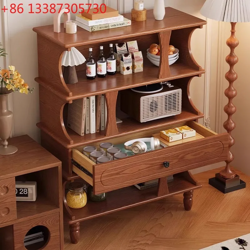 

Французский ретро-шкаф из массива дерева для столовой, книжный шкаф, антикварный приставной шкаф для гостиной