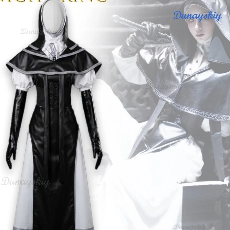 Disfraces sexys para adultos, traje completo de Cosplay de Night Gravekeeper Servant Ring, túnica larga negra, máscara de hueso, косплей