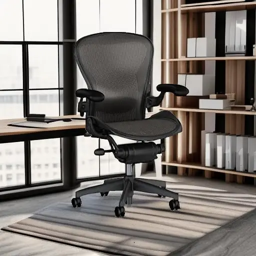 Executive Office Chair-Stainless Steel, Size B-Fully Adjustable Arms-lumbar Support Open Box