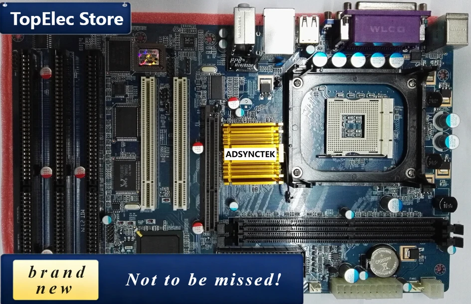TopElec 845 New Original 845GV 845GL ISA Mainboard PGA478 Motherboard 2PCI VGA LPT 3ISA Slot Milling Machine Industrial Motherb