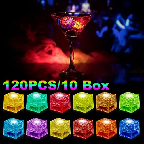 Cubo De Hielo Led Resistente Al Agua, Multicolor,