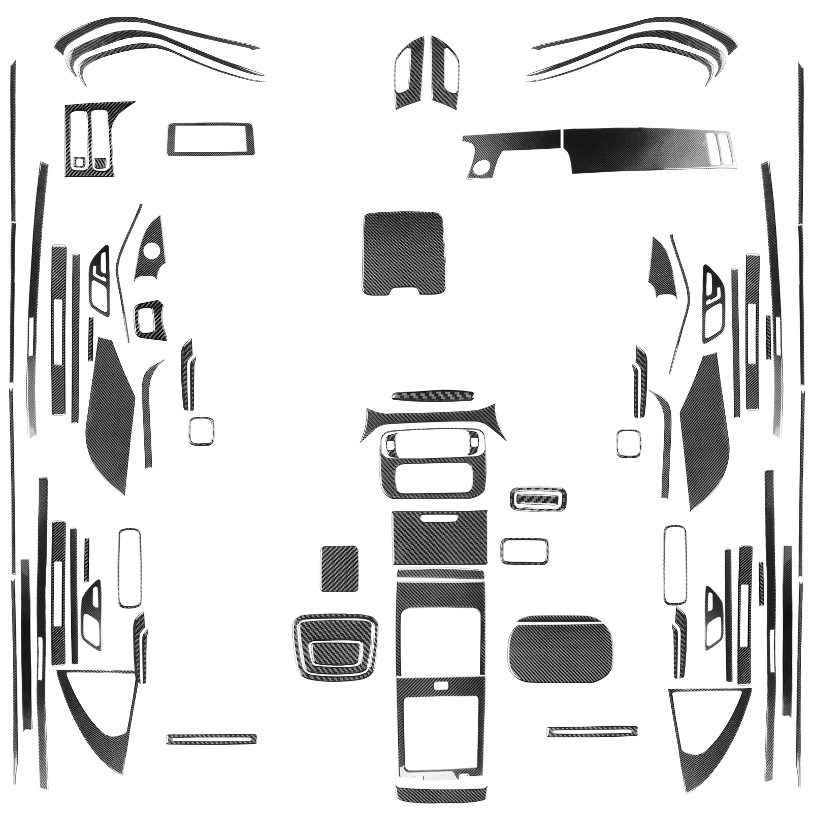 For Benz S-Class W223 For Maybach S580 S680 21-24 Full Set Suit Carbon Fiber Stickers Vehicle Interior modification Accessories