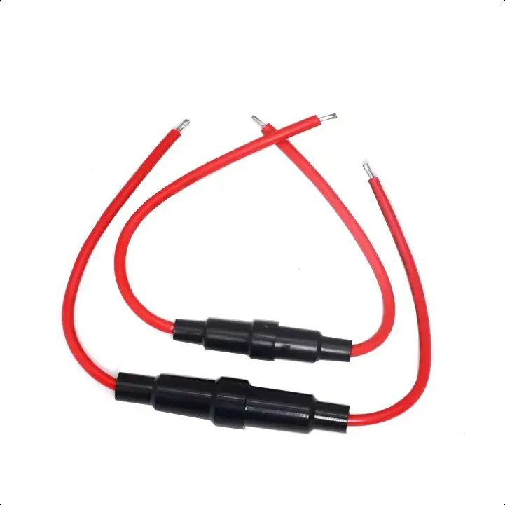 【5PCS】Quick Impact Glass Fuse Holder Preventing Short Circuits Wire Line Holder 5x20/6x30mm Glass Tube Fuse Holder Auto Parts