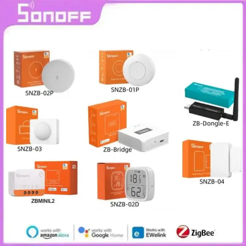 SONOFF Zigbee 3.0 Bridge Pro/T&H Sensor/Door Sensor/Motion Sensor/ZBMINI/ZBMINI-L2/SNZB-02D Support Ewelink Alexa Google Home