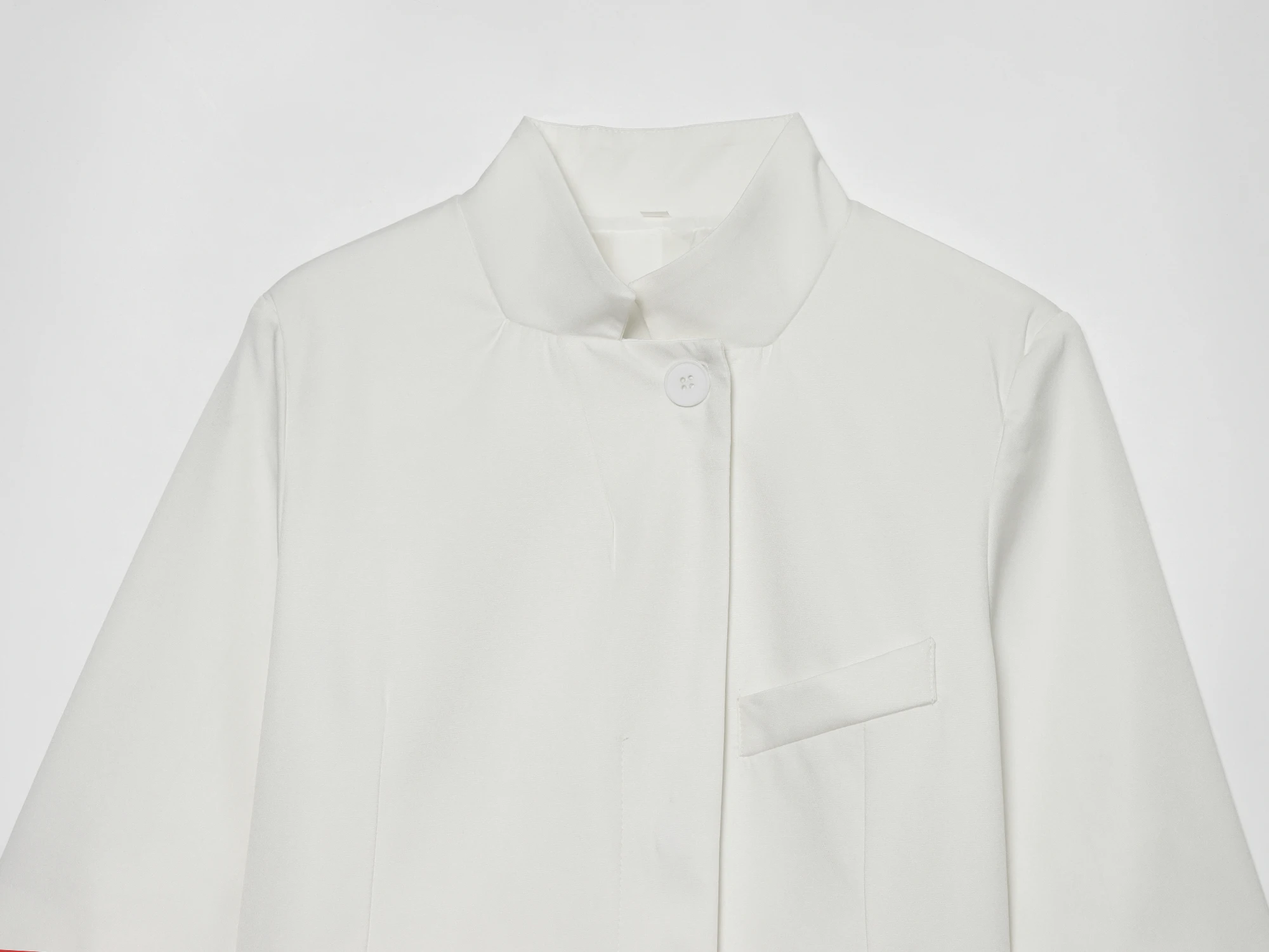 KONDALA Eleganter Büro-Damen-Blazer in Weiß, Sommerlicher Trendiger Kurzarm-Blazer, Neue 2026 Mode für Urlaub und Pendeln, Damen-Kurzblazer – Detail 5