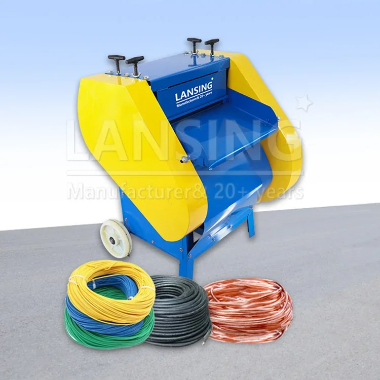 Lansing Automatic Waste Electric Wire Cutting And Peeling Stripping Machine Scrap Cable Recycling Peeler Stripper