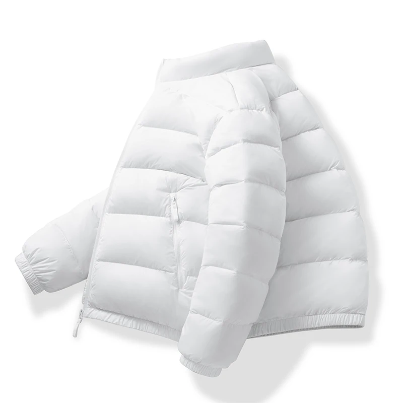 

Короткий пуховик унисекс, новинка 2024, толстое пуховик с воротником-стойкой, теплая зимняя верхняя одежда