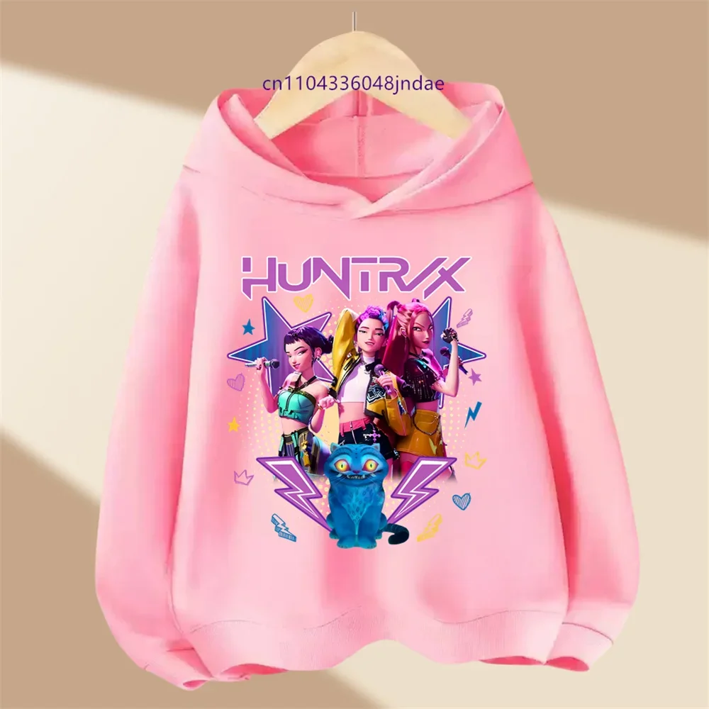 

Kpop Devil Hunter Fashion Trends: Children's Hoodies for Autumn and Winter Outdoor Sports Warm Sweaters for Girls Boys