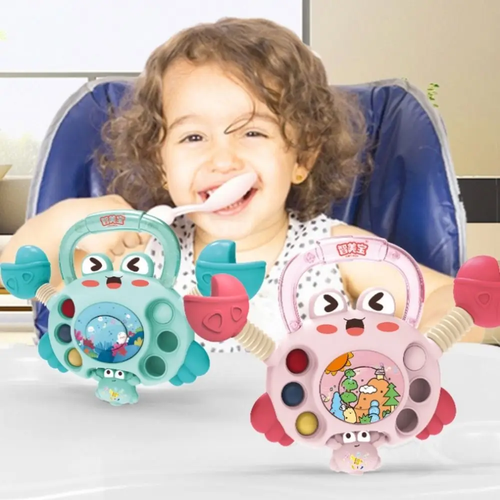 Jouets de développement mentaires oriel en silicone pour bébé, crabe bouillable, développement de la dentition, OVNI, doigt doux, préhension, entraînement, apprentissage précoce