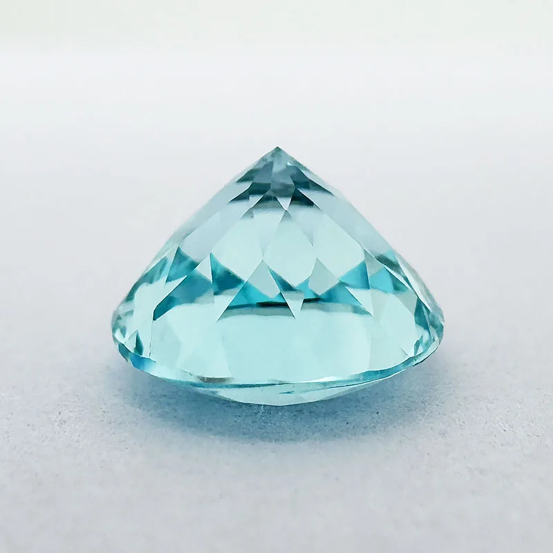 مختبر نمت Paraiba الأحجار الكريمة قطع مستديرة النيون الأزرق التورمالين الاصطناعي فضفاض لإعداد المجوهرات وشهادة قابلة للاختيار مخصصة